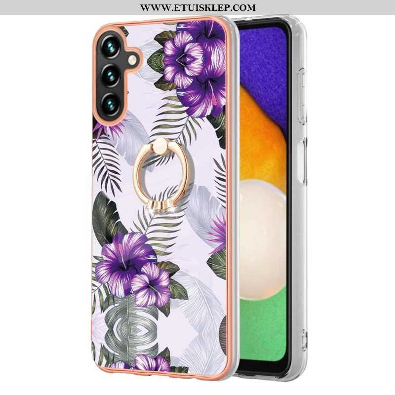 Etui do Samsung Galaxy A13 5G / A04s Kwiaty Wspornika Pierścieniowego